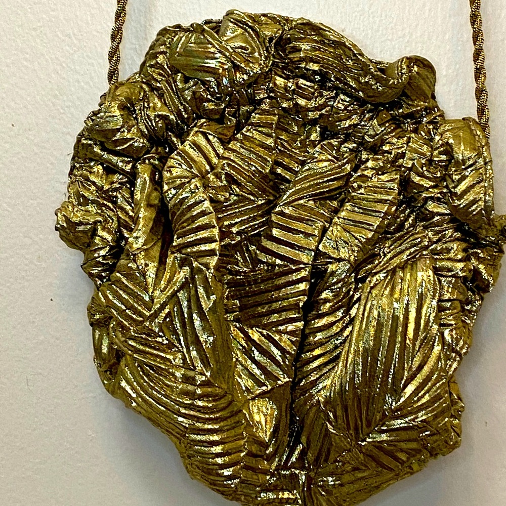VINTAGE Grace Chang Gold Evening Clutch